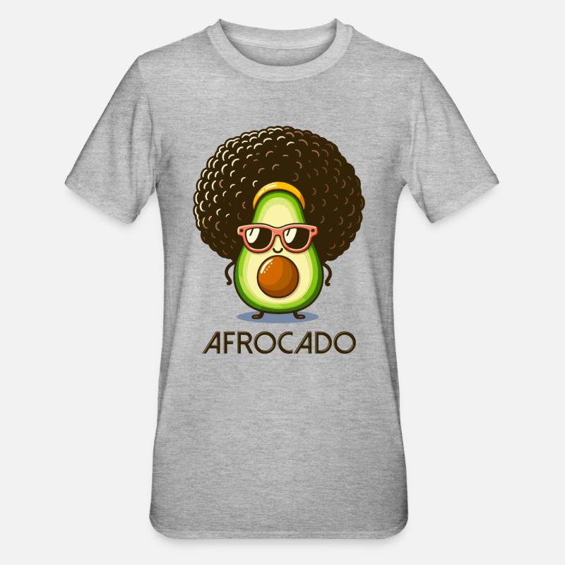 L’Afrocado - T-shirt polycoton Unisexe - gris chiné