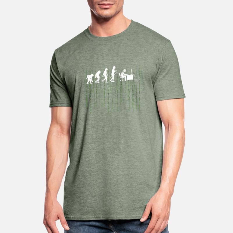 Evolution Computer Enticklung BrushIng Gift Unisex Polycotton T-Shirt