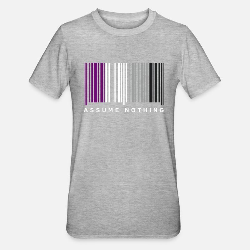 Asexual Barcode - Unisex Polycotton T-Shirt - heather grey