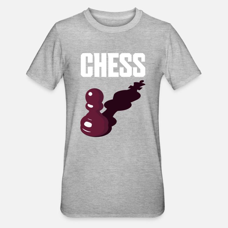 Pièce de pion d’échecs - T-shirt polycoton Unisexe - gris chiné