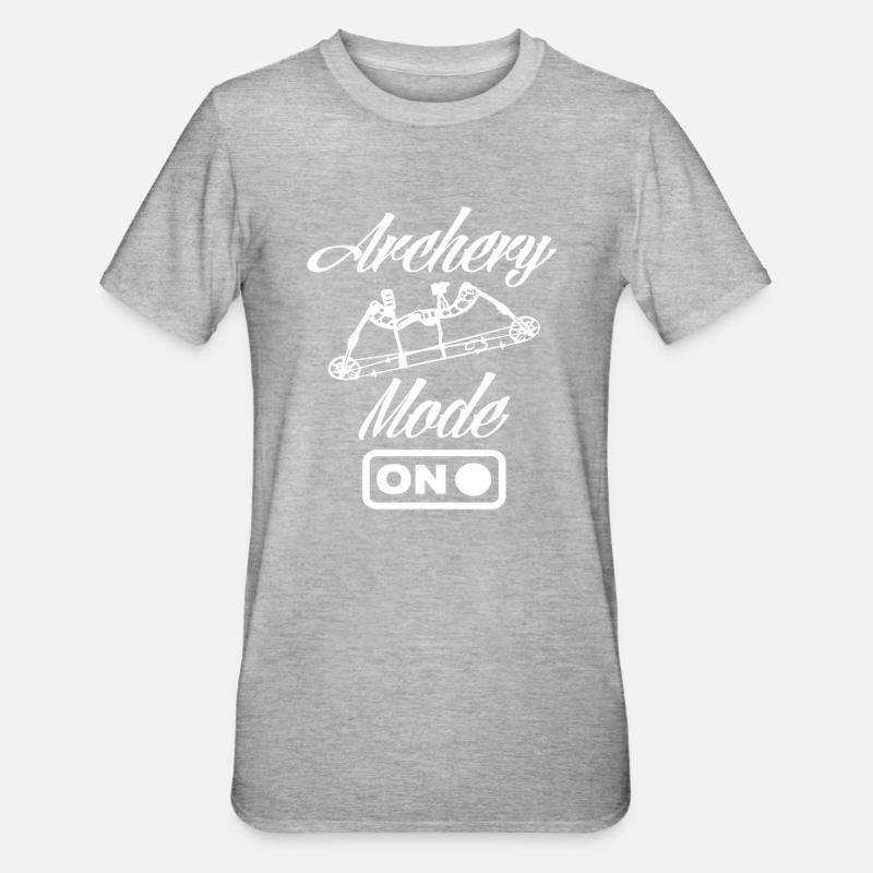 Bogen Modus Bogenschießen - Unisex Polycotton T-Shirt - Grau meliert