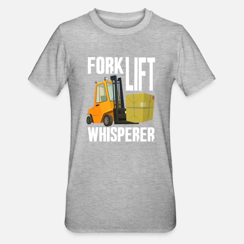 Gabelstapler Flüsterer - Unisex Polycotton T-Shirt - Grau meliert