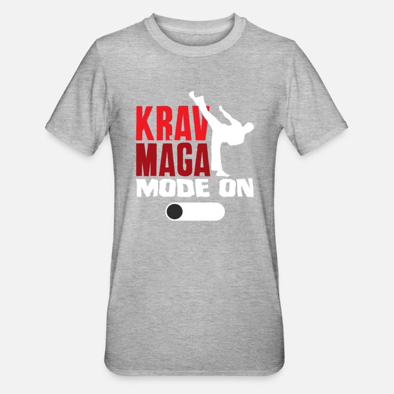 Mode Krav Maga activé - T-shirt polycoton Unisexe - gris chiné