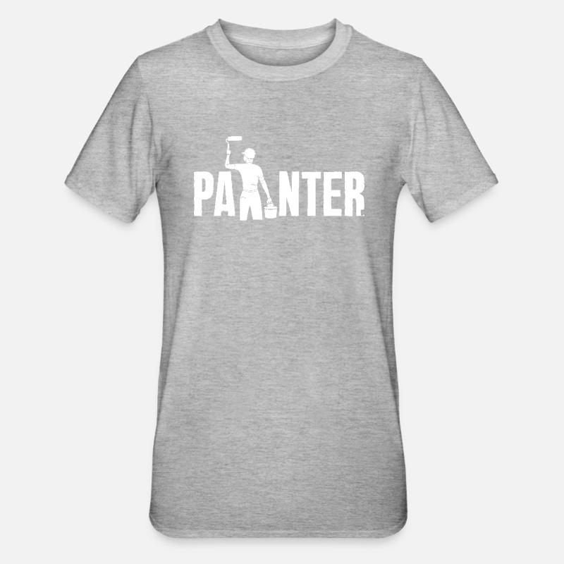 Creative painter with style - Unisex Polycotton T-Shirt - heather grey