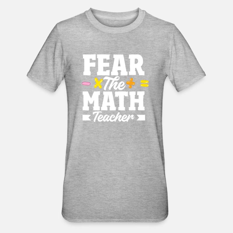 Math Teacher Math Gift - Unisex Polycotton T-Shirt - heather grey
