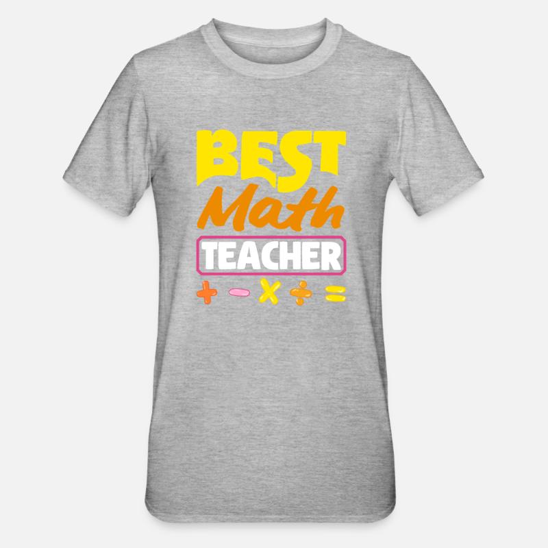 Math Teacher Math Gift - Unisex Polycotton T-Shirt - heather grey
