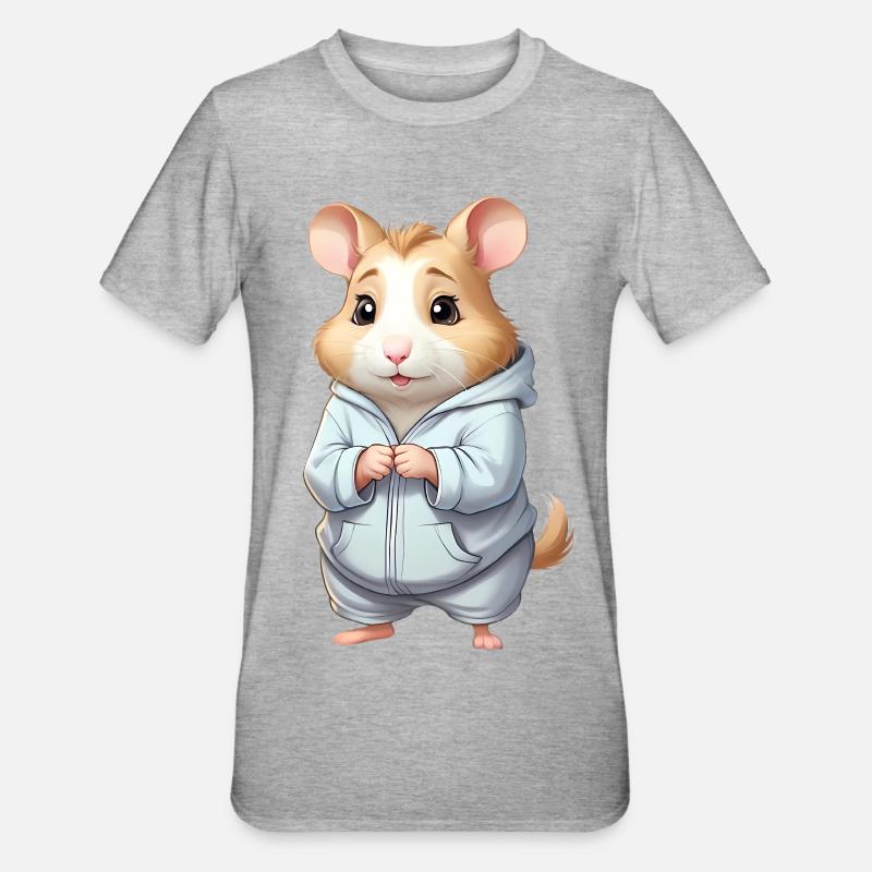 Cuddly Hero Hamster Pull à capuche - T-shirt polycoton Unisexe - gris chiné
