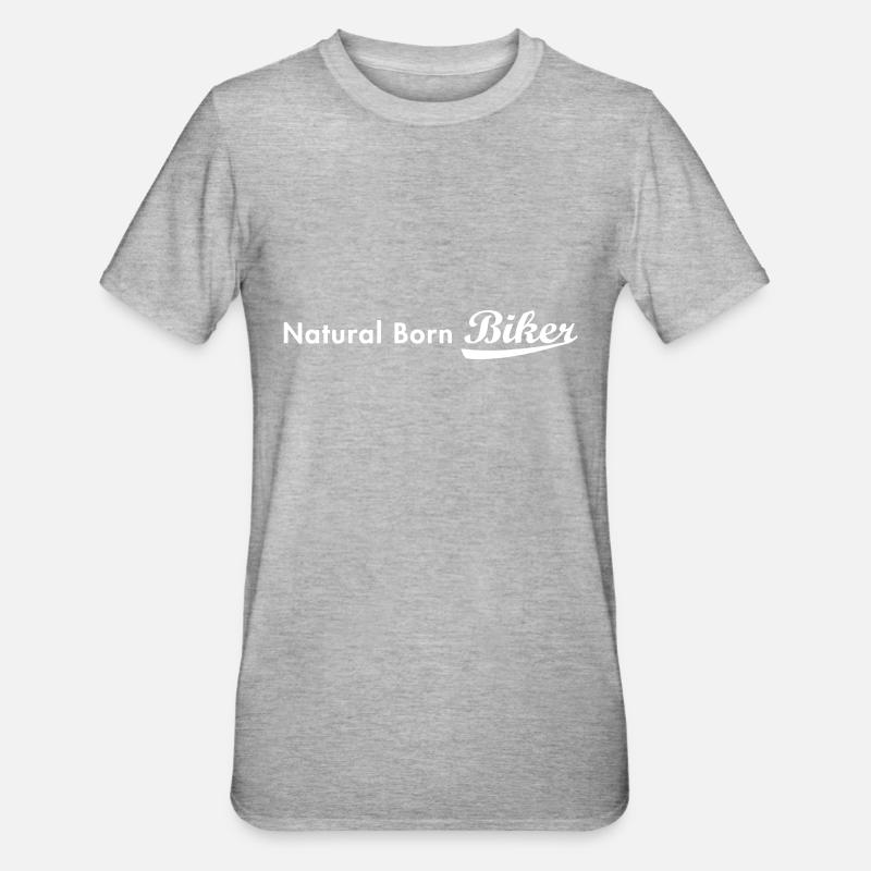 evolution_biker - T-shirt polycoton Unisexe - gris chiné