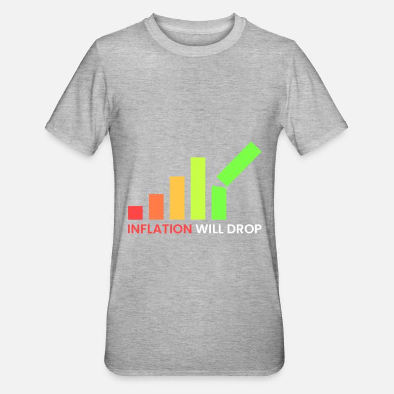 die Inflation wird sinken - Unisex Polycotton T-Shirt - Grau meliert