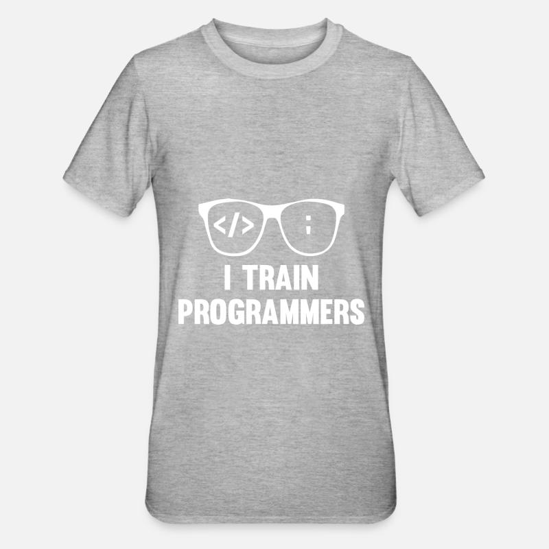 Programmierer Coder Software Entwickler - Unisex Polycotton T-Shirt - Grau meliert