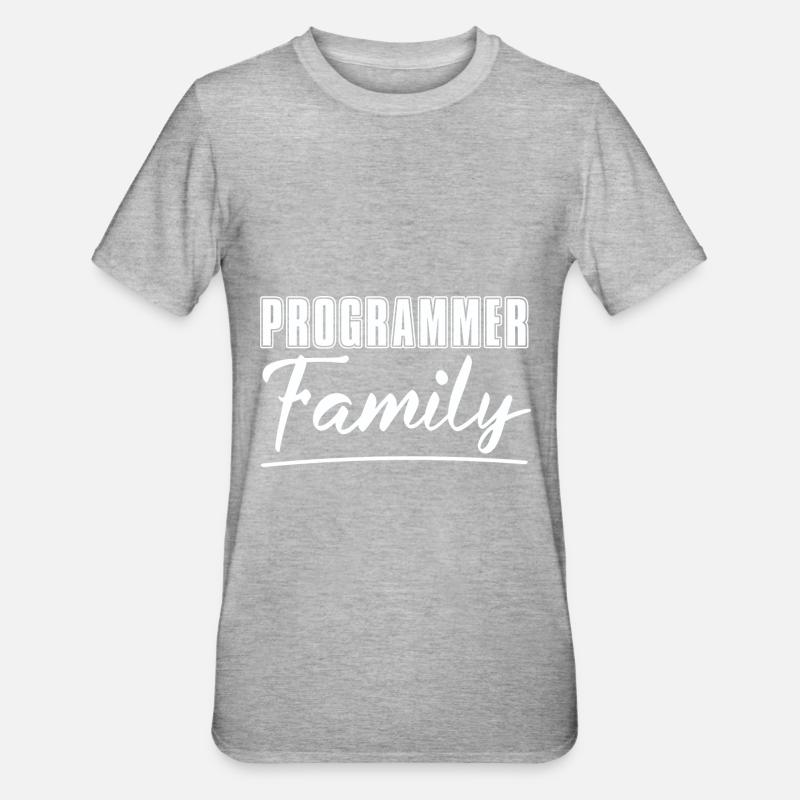 Programmierer Coder Software Entwickler - Unisex Polycotton T-Shirt - Grau meliert