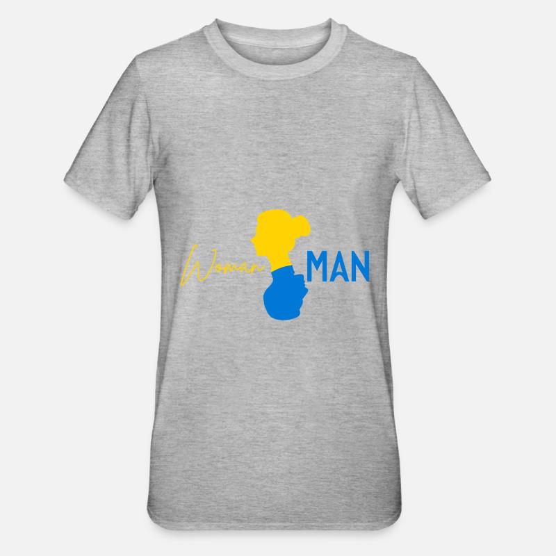 Frau > Mann - Unisex Polycotton T-Shirt - Grau meliert