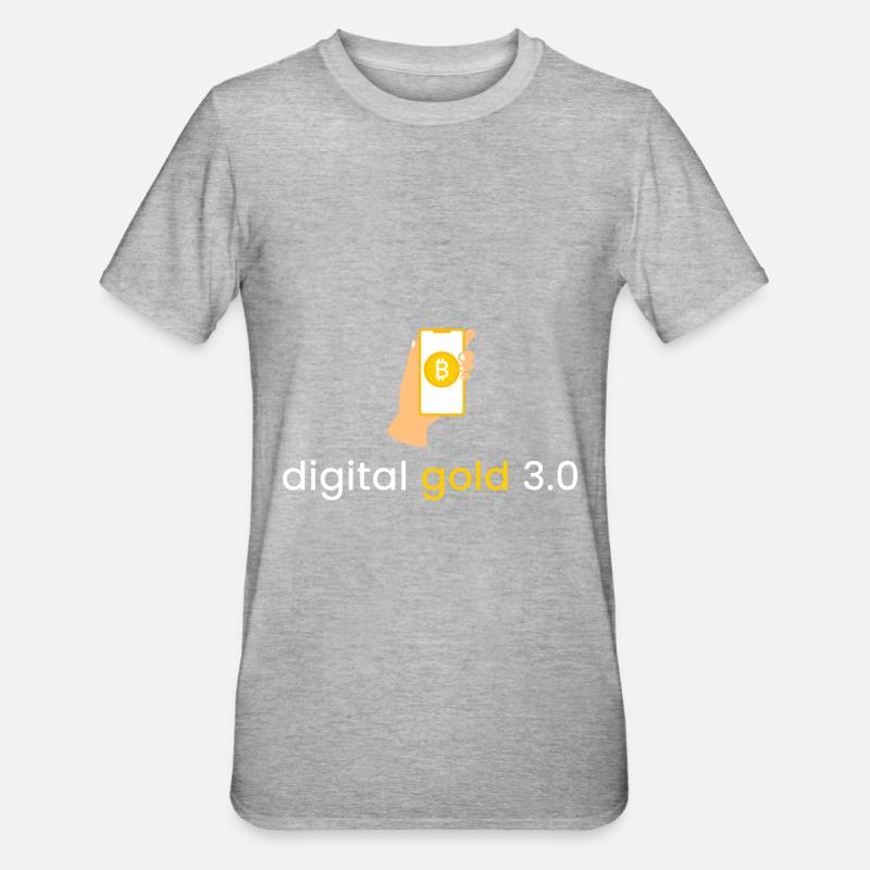 Or numérique 3.0 - T-shirt polycoton Unisexe - gris chiné