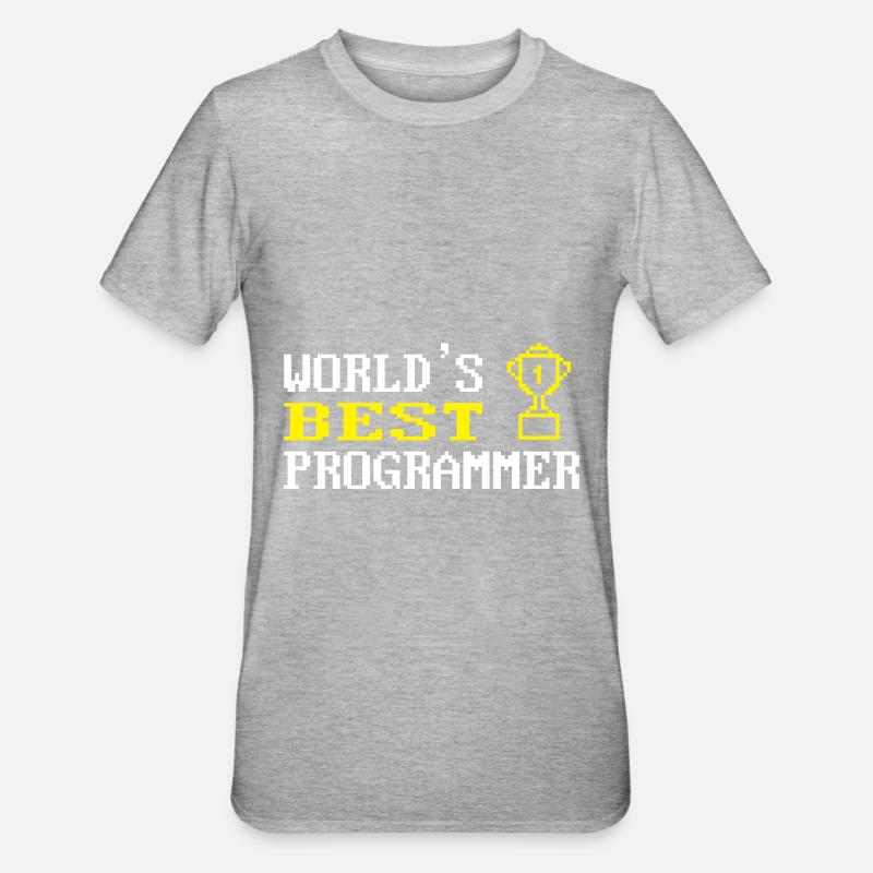 Programmierer Coder Software Entwickler - Unisex Polycotton T-Shirt - Grau meliert