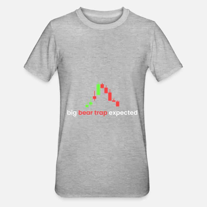 Piège à gros ours attendu - T-shirt polycoton Unisexe - gris chiné