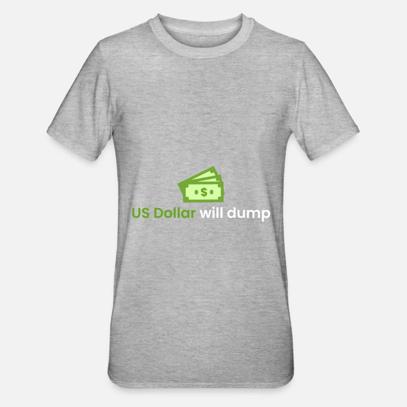 US dollar will collapse - Unisex Polycotton T-Shirt - heather grey