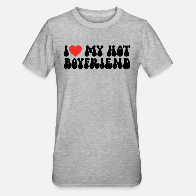 J’adore mon ami chaud - T-shirt polycoton Unisexe - gris chiné