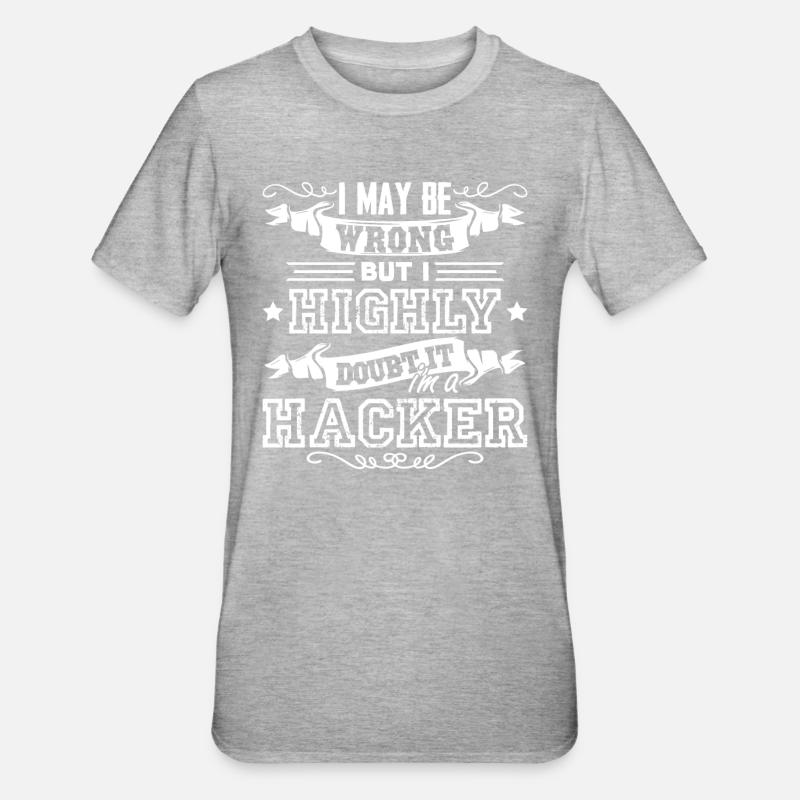 Hacker I'm A Hacker - Unisex Polycotton T-Shirt - heather grey