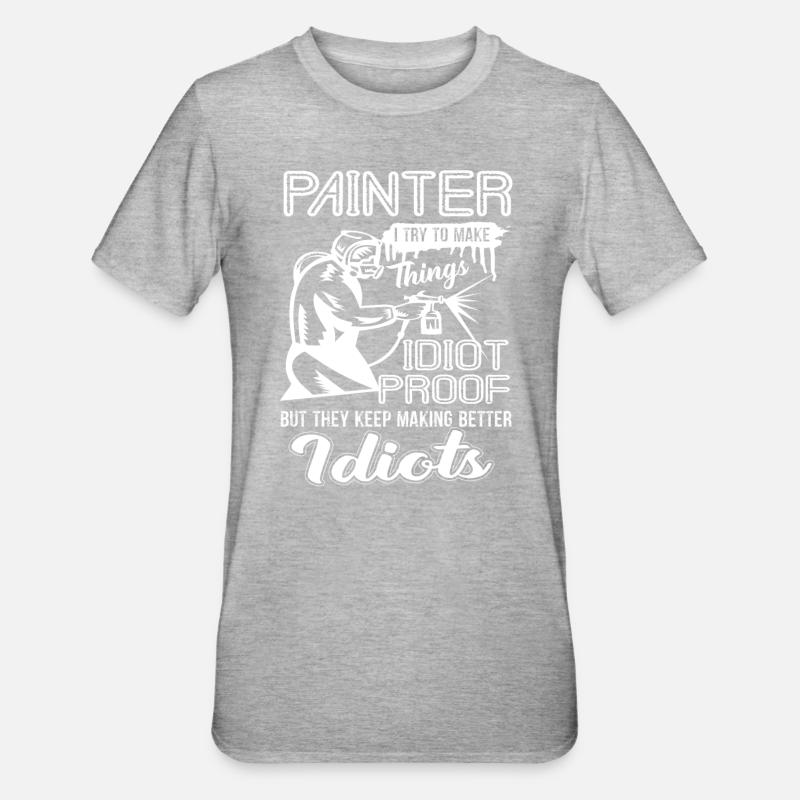 Painter Funny Painter - Unisex Polycotton T-Shirt - heather grey