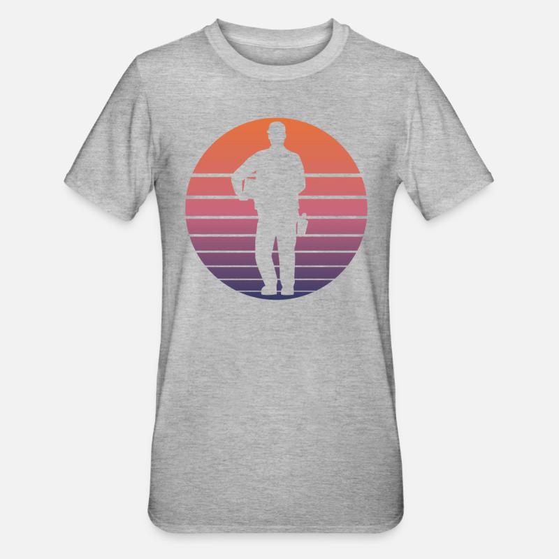 Postman Courier Postman Retro Gift - T-shirt polycoton Unisexe - gris chiné