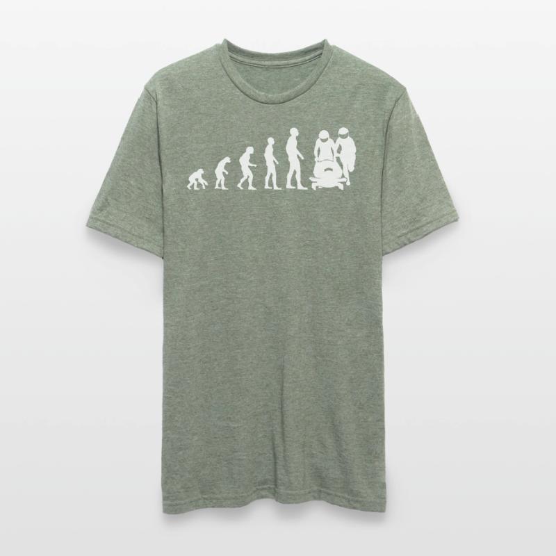 Bobsleigh Evolution Bobsleighing Bobsleigh Cadeau T-shirt polycoton Unisexe