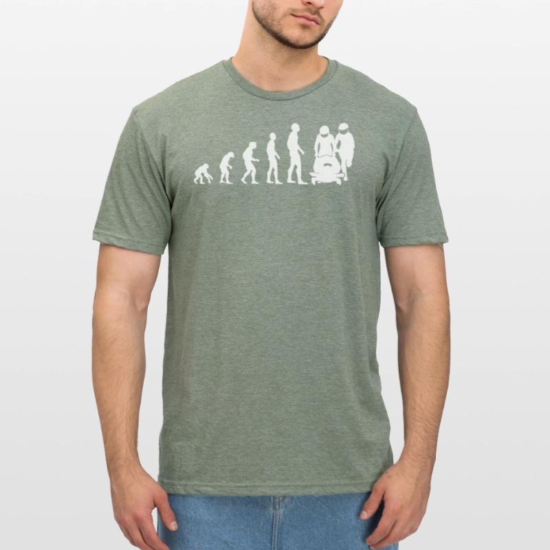 Bobsleigh Evolution Bobsleighing Bobsleigh Gift Unisex Polycotton T-Shirt