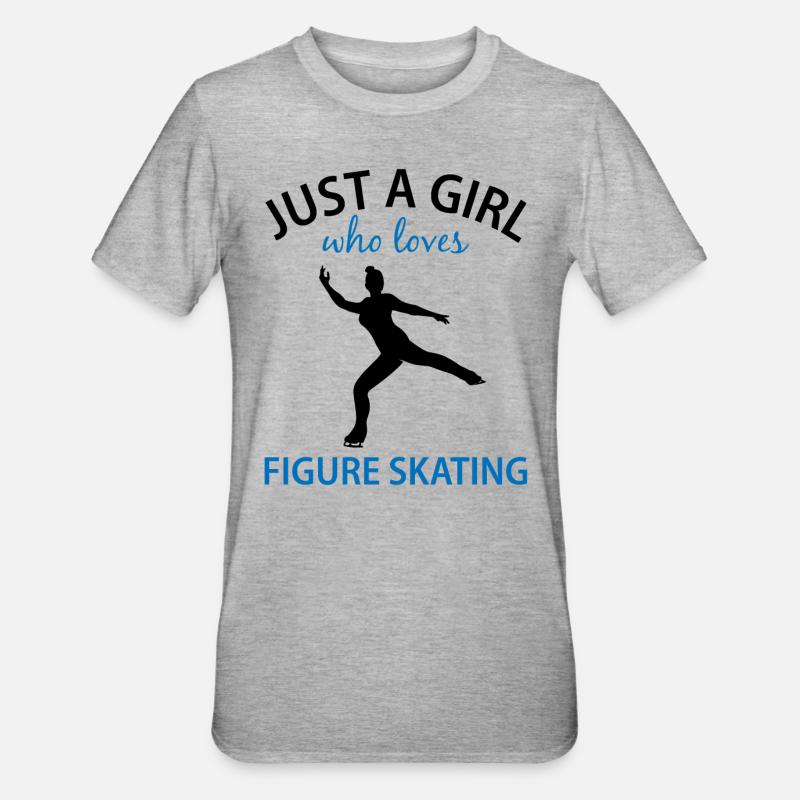 Eiskunstlauf Spruch Eiskunstläuferin Geschenk - Unisex Polycotton T-Shirt - Grau meliert
