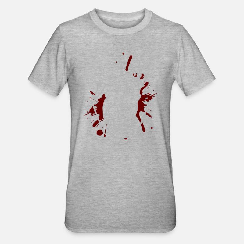 Wilder Wolf - Krieger des Lebens - Unisex Polycotton T-Shirt - Grau meliert