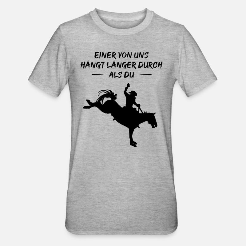 Champion d’endurance de rodéo - T-shirt polycoton Unisexe - gris chiné