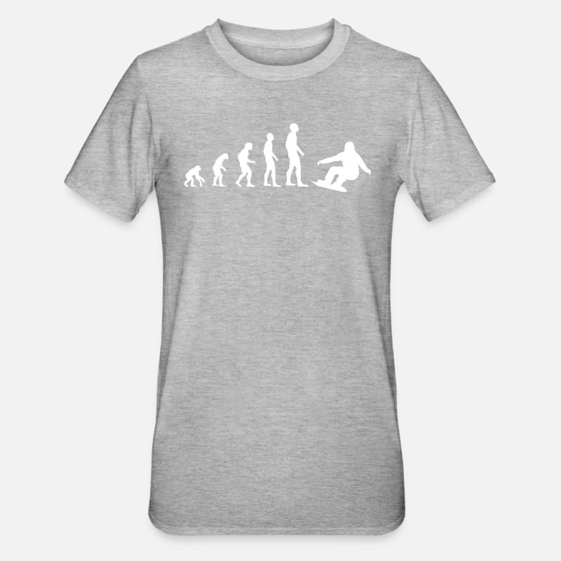 Board Evolution - Gift - Unisex Polycotton T-Shirt - heather grey