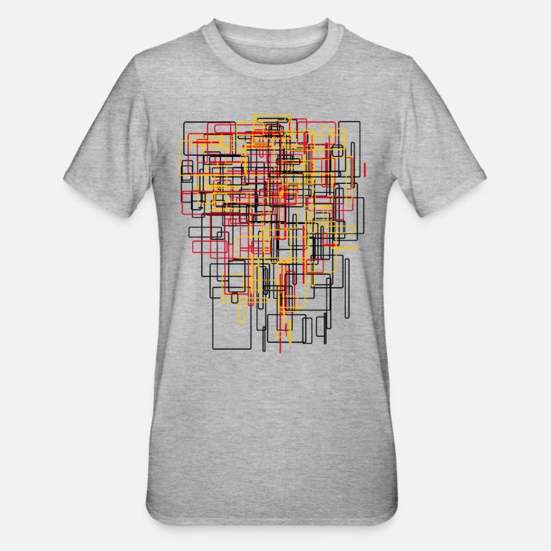 Abstract & Modern Art - Architecture Patterns - Unisex Polycotton T-Shirt - heather grey