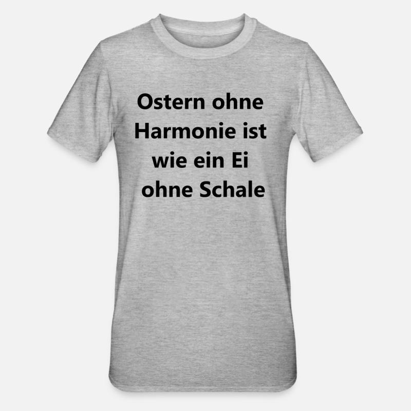 Ostergeschenk - Unisex Polycotton T-Shirt - Grau meliert