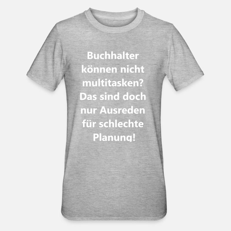 Cadeau multitâche comptable - T-shirt polycoton Unisexe - gris chiné