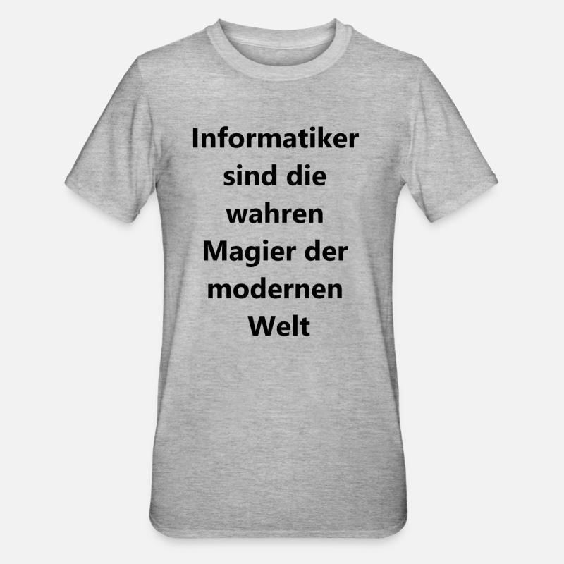 Magische Code Geschenk - Unisex Polycotton T-Shirt - Grau meliert
