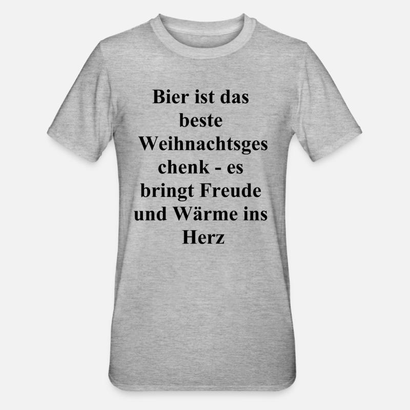 Fröhliches Biergeschenk - Unisex Polycotton T-Shirt - Grau meliert