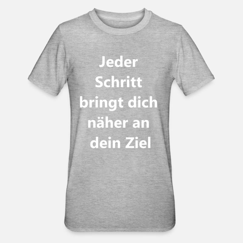 Wanderabenteuer Geschenk - Unisex Polycotton T-Shirt - Grau meliert