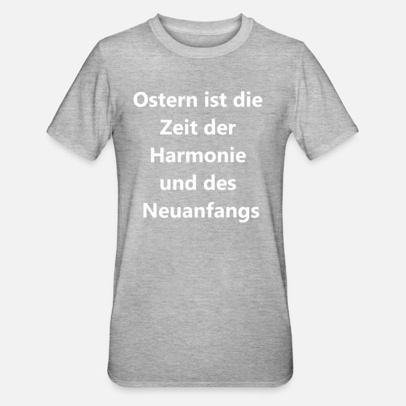 Oster-Geschenkbox - Unisex Polycotton T-Shirt - Grau meliert