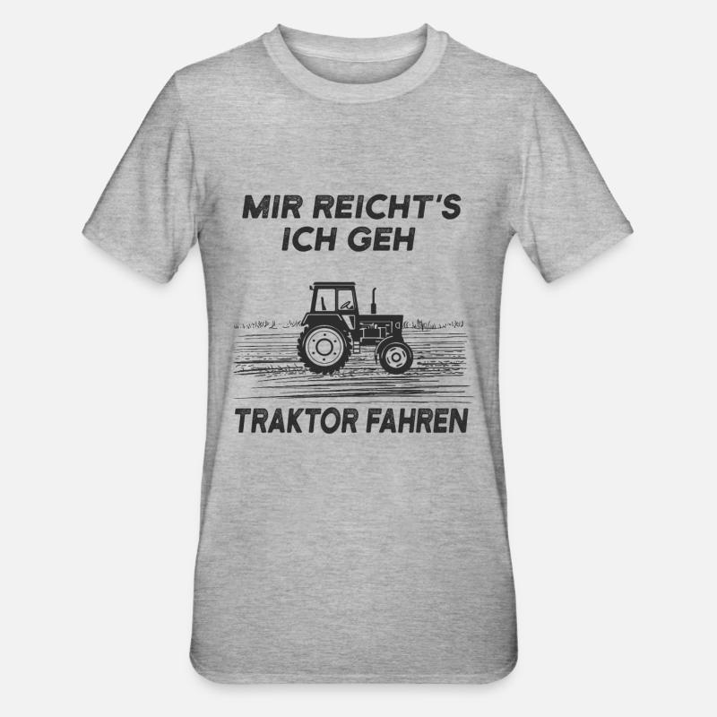 Traktor - Unisex Polycotton T-Shirt - Grau meliert