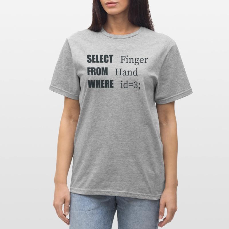 Hand Select Finger, Funny code. Coders Language Unisex Polycotton T-Shirt