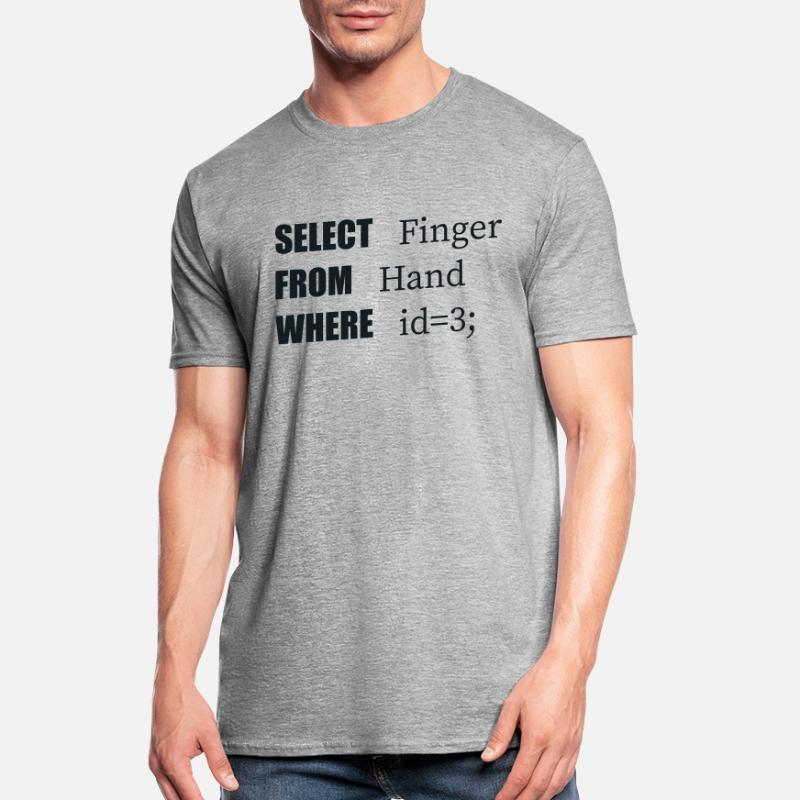 Doigt de sélection à la main, code amusant. Langage des codeurs T-shirt polycoton Unisexe
