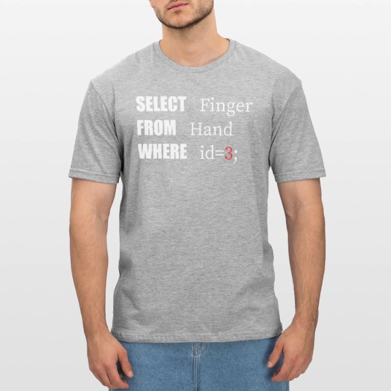 Hand Select Finger, Funny code. Coders Language Unisex Polycotton T-Shirt