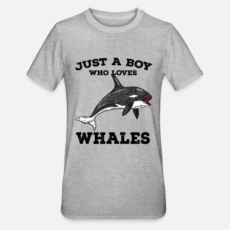 Baleines - T-shirt polycoton Unisexe - gris chiné