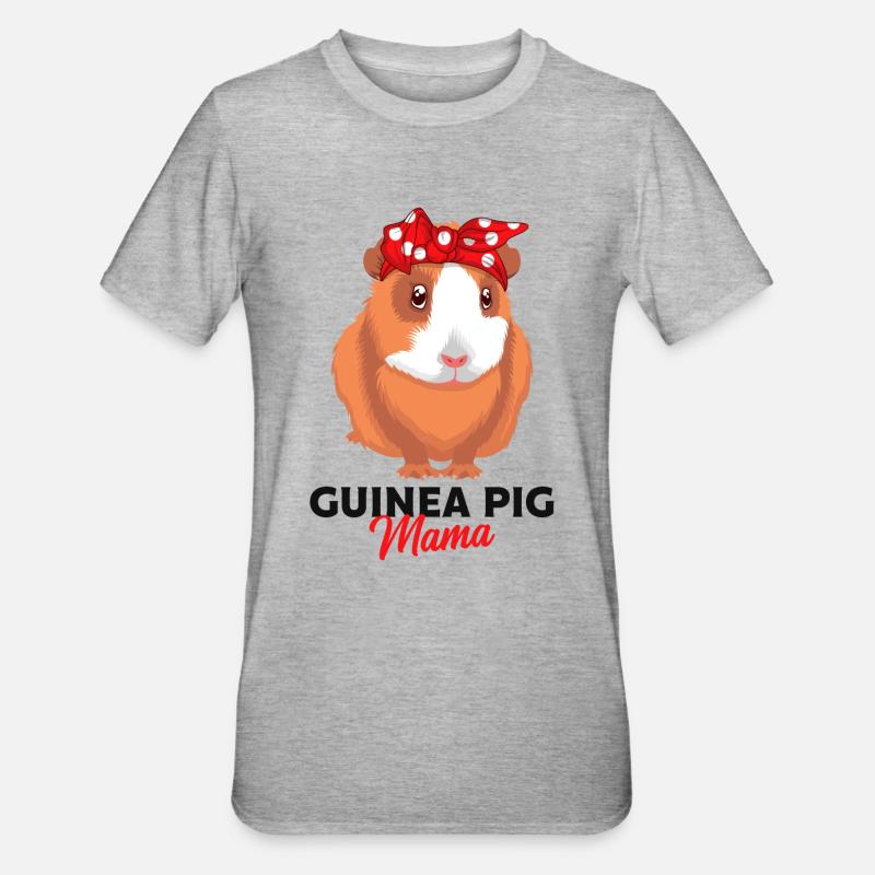 Cochon d'Inde - T-shirt polycoton Unisexe - gris chiné