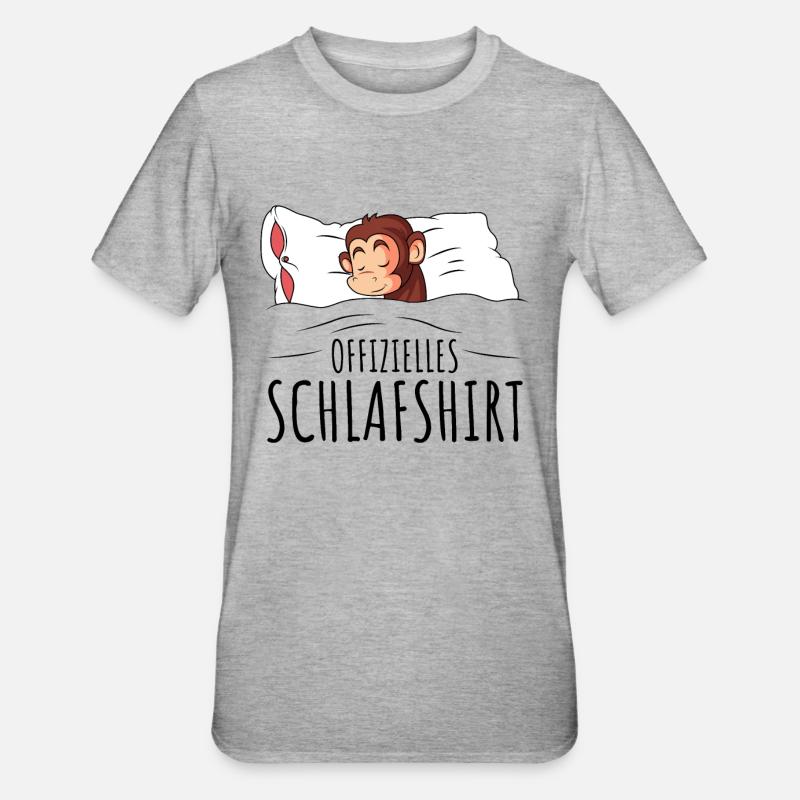 Affe - Unisex Polycotton T-Shirt - Grau meliert