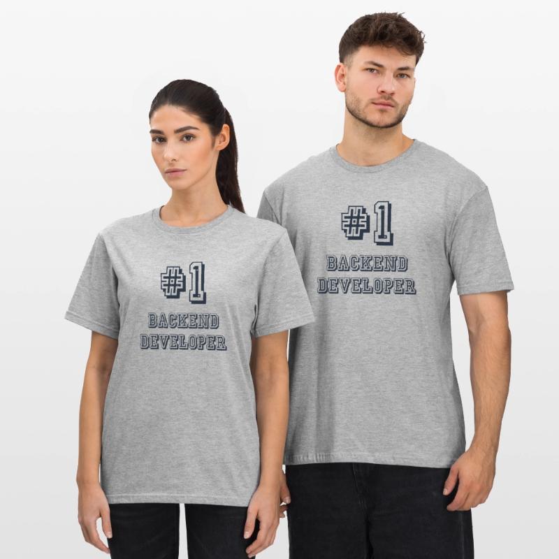 #1 Backend Developer Developer Coder Programmierer Unisex Polycotton T-Shirt