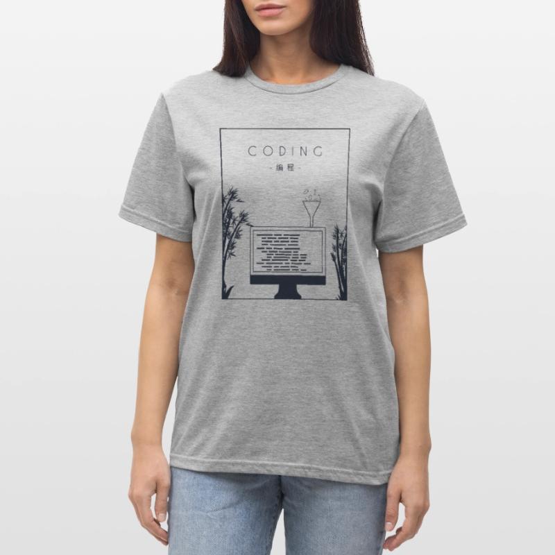 Coding Chinese Hanzi Developer Coder Programmierer Unisex Polycotton T-Shirt