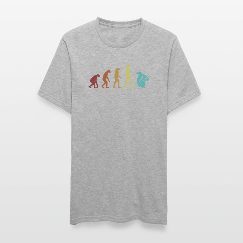 Squirrel Evolution Écureuil gris Squirrel Écureuil T-shirt polycoton Unisexe