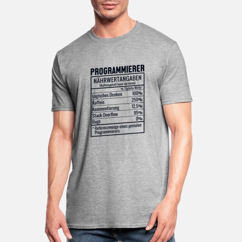 Programmierer Nährwertangaben Developer Coder Unisex Polycotton T-Shirt