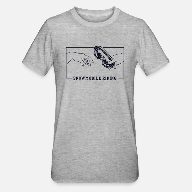Michelangelo Création d’Adam Snowmobile Driver - T-shirt polycoton Unisexe - gris chiné