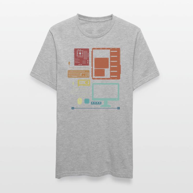 Retro Hardware Admin IT Operations Computer Scientist Unisex Polycotton T-Shirt